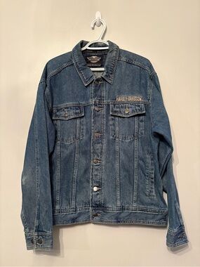 Vintage Harley Davidson Jean Jacket denim biker jacket